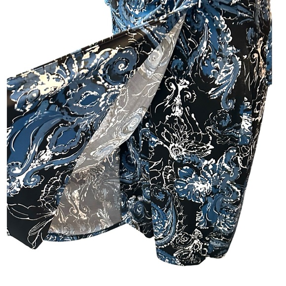 🌻 Cleo Petites Faux Floral Paisley Pattern Dress #323 - Picture 12 of 15